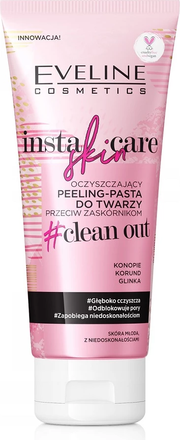 Peeling për fytyrë Eveline Cosmetics Insta Skin Care Cleansing Peeling-Paste për femra 75ml