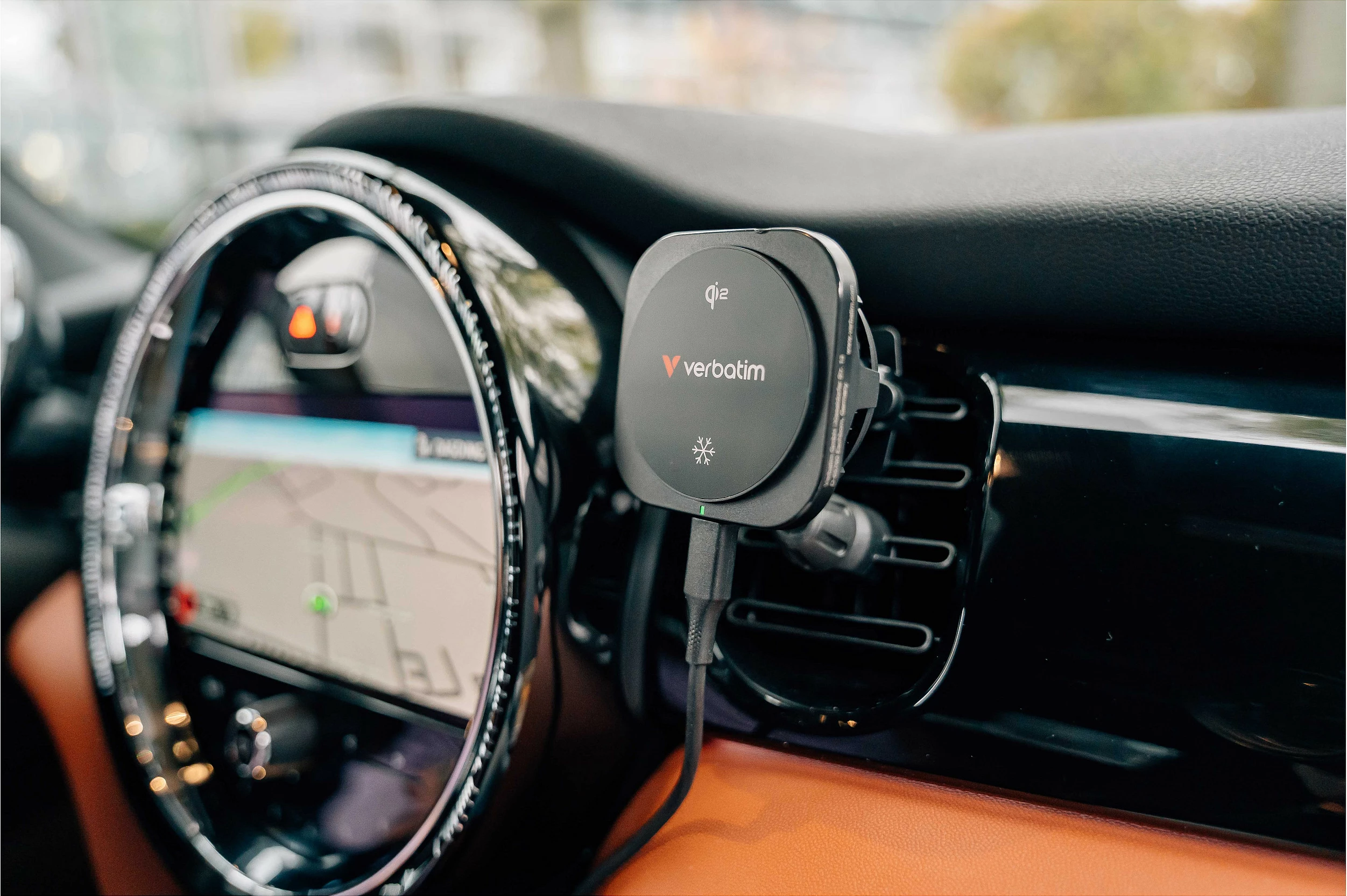 Karikues wireless magnetik për veturë Verbatim Charge 'n' Drive Qi2, 15W, USB-C, 1m, i zi