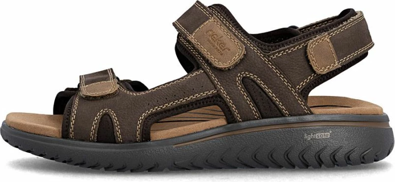 Sandale lëkure për meshkuj Rieker 26450-26, kafe