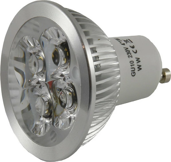 Llambë LED spot Synergy21 Retrofit GU10, 4W, 400 lm, 3000K, Alumini/Gri