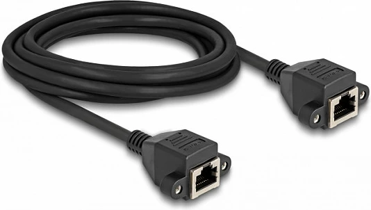 Kabllo zgjatëse RJ50 DeLOCK, femër-në-femër, S/FTP, 5 m, e zezë