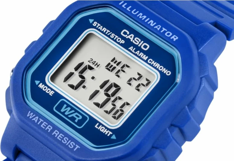 Orë dore unisex Casio LA-20WH-2AEF, kaltër, me kuti