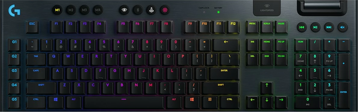 Tastierë mekanike Logitech G915, LIGHTSPEED, ndriçim RGB, wireless, full-size