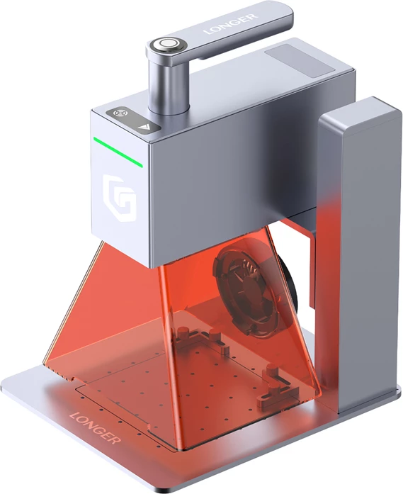 Gdhendës lazer Longer Nano 6W, 450 nm, 100×100 mm, Wi‑Fi/USB, gri/portokalli