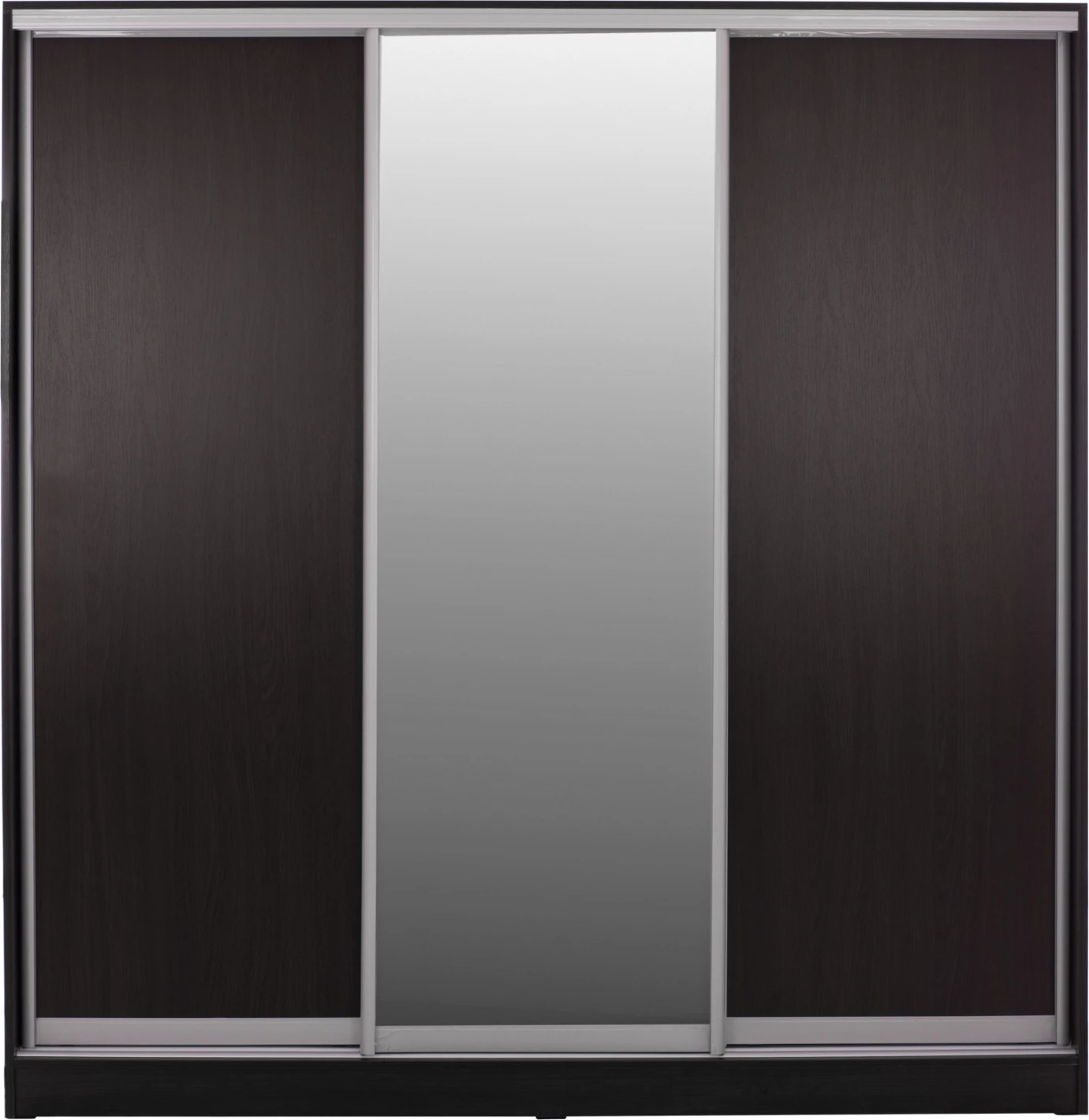 Dollap ADLER me dyer rrëshqitëse, melaminë, ngjyrë wenge, me pasqyrë, 3 dyer, 240x60x240 cm, FH2462.02