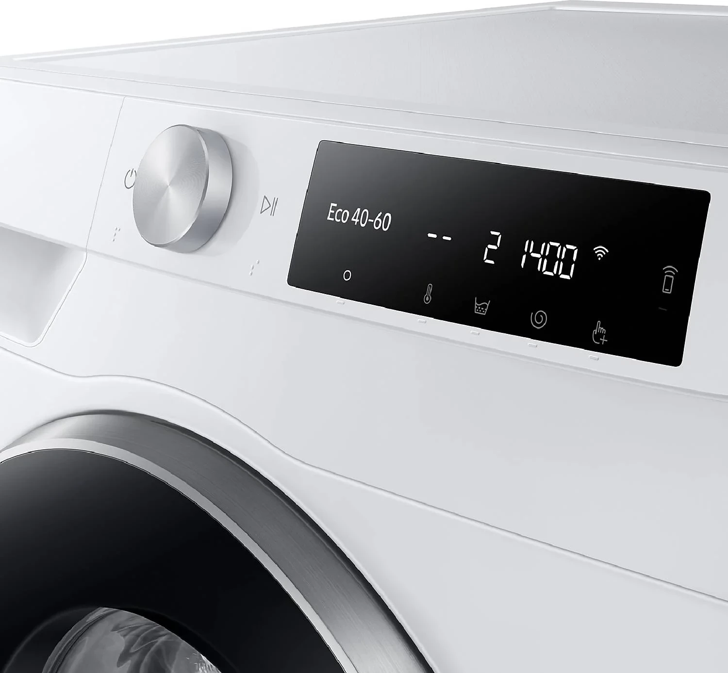 Lavatrice Samsung WW90DG6U8FLEU4 9 kg 1400 rpm klasë A Wi‑Fi AI Ecobubble, e bardhë derë e zezë