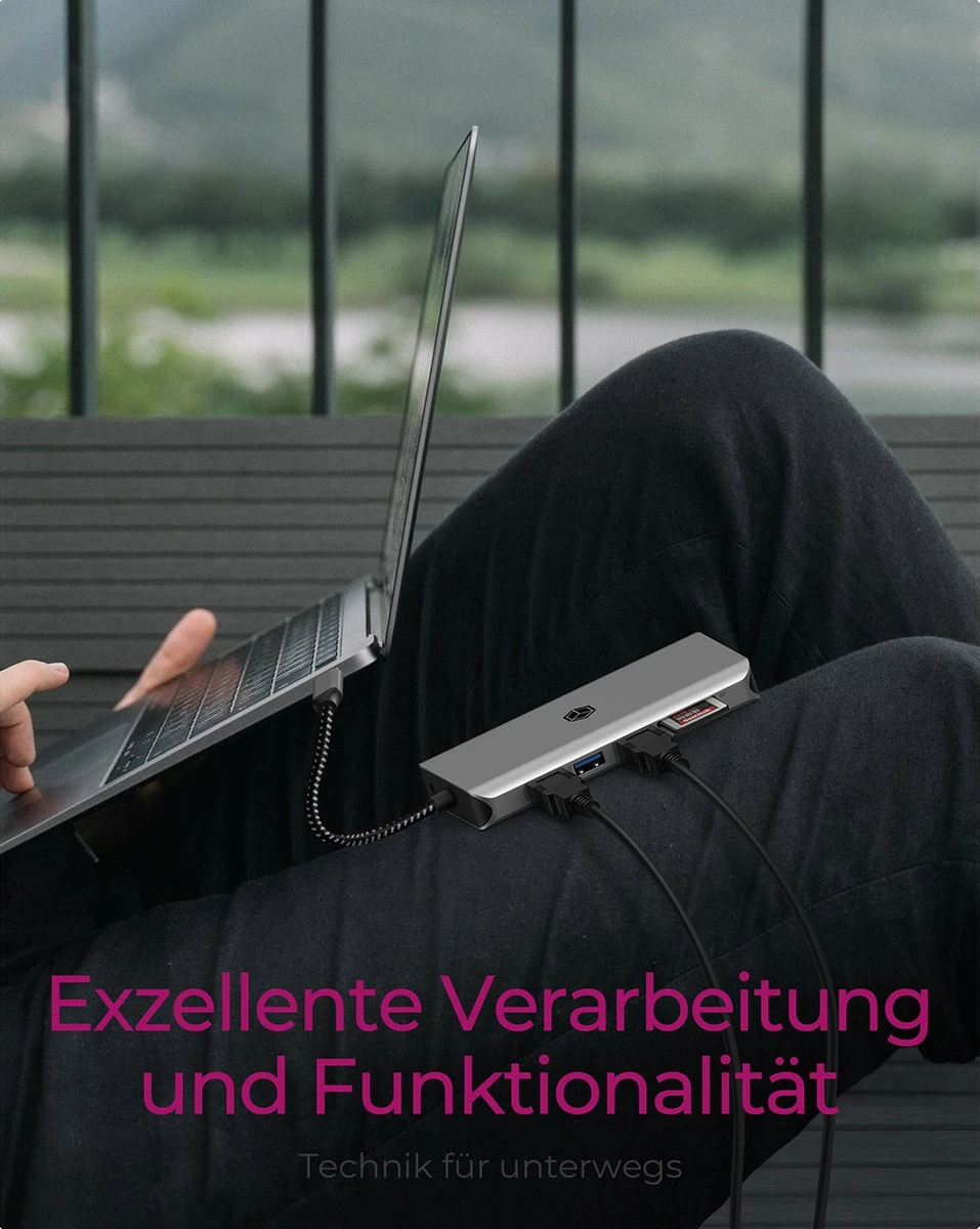 Docking station ICY BOX IB-DK4061-CPD, USB Type-C, 100W, HDMI, Ethernet, gri