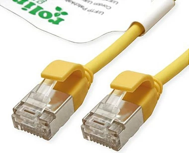 Kabllo rrjeti ROLINE GREEN 21.44.3322, Cat6a, 0.5 m, U/FTP, RJ-45 në RJ-45, e verdhë