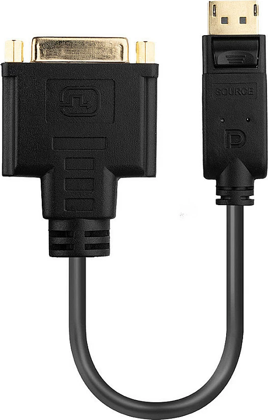 Adapter LINDY DisplayPort 1.2 në DVI-D, 0.15 m, 1920x1200, i zi