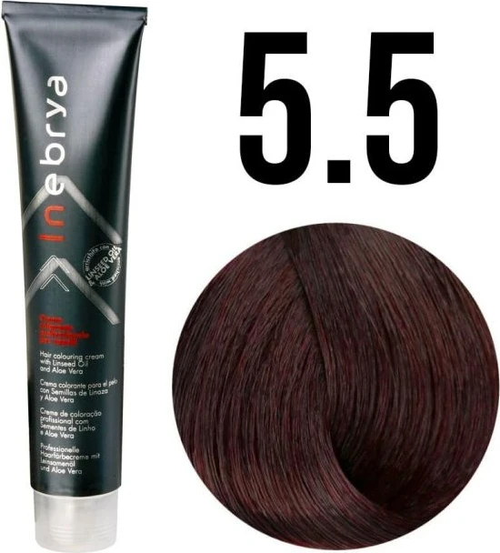 Ngjyrë për flokë Inebrya 5/5 Gështenjë e Hapur Mahogany, 100ml
