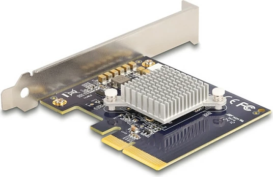 Kartë akseleratori AI DeLOCK 31415, PCIe 3.0, low-profile, Hailo-8, 26 TOPS, blu/inoks