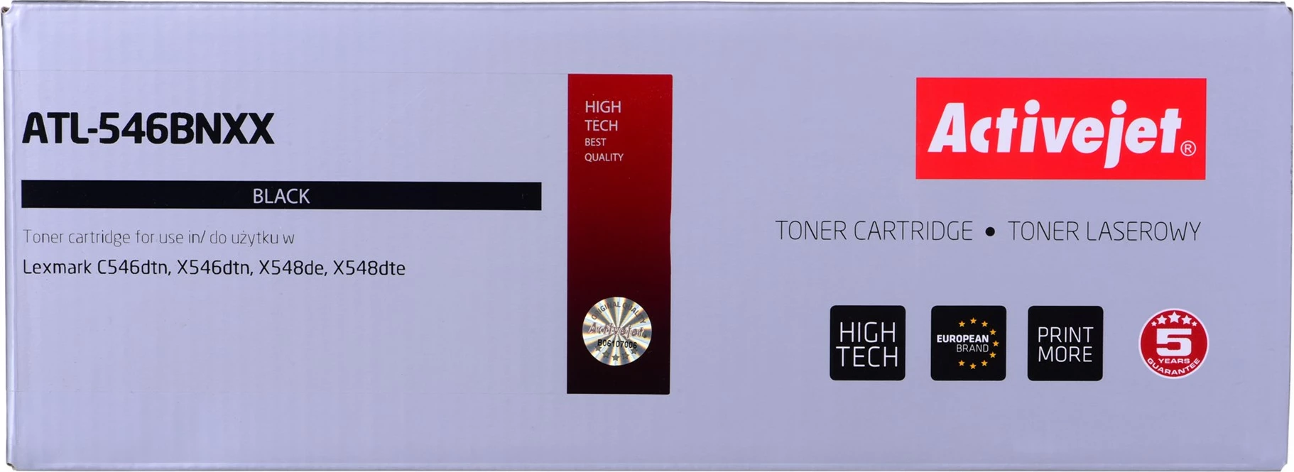 Toner zëvendësues Activejet ATL-546BNXX për printer Lexmark, i zi