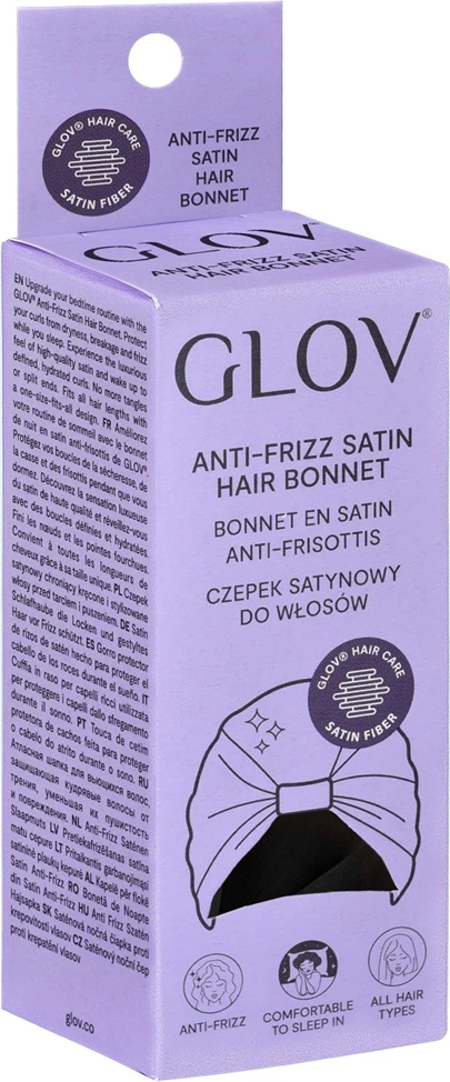 Kapelë nate sateni për femra Glov e zezë 1 copë