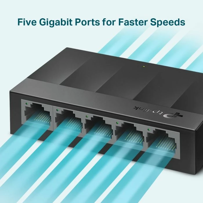Switch TP-LINK LS1005G, 5 porta Gigabit, e zezë