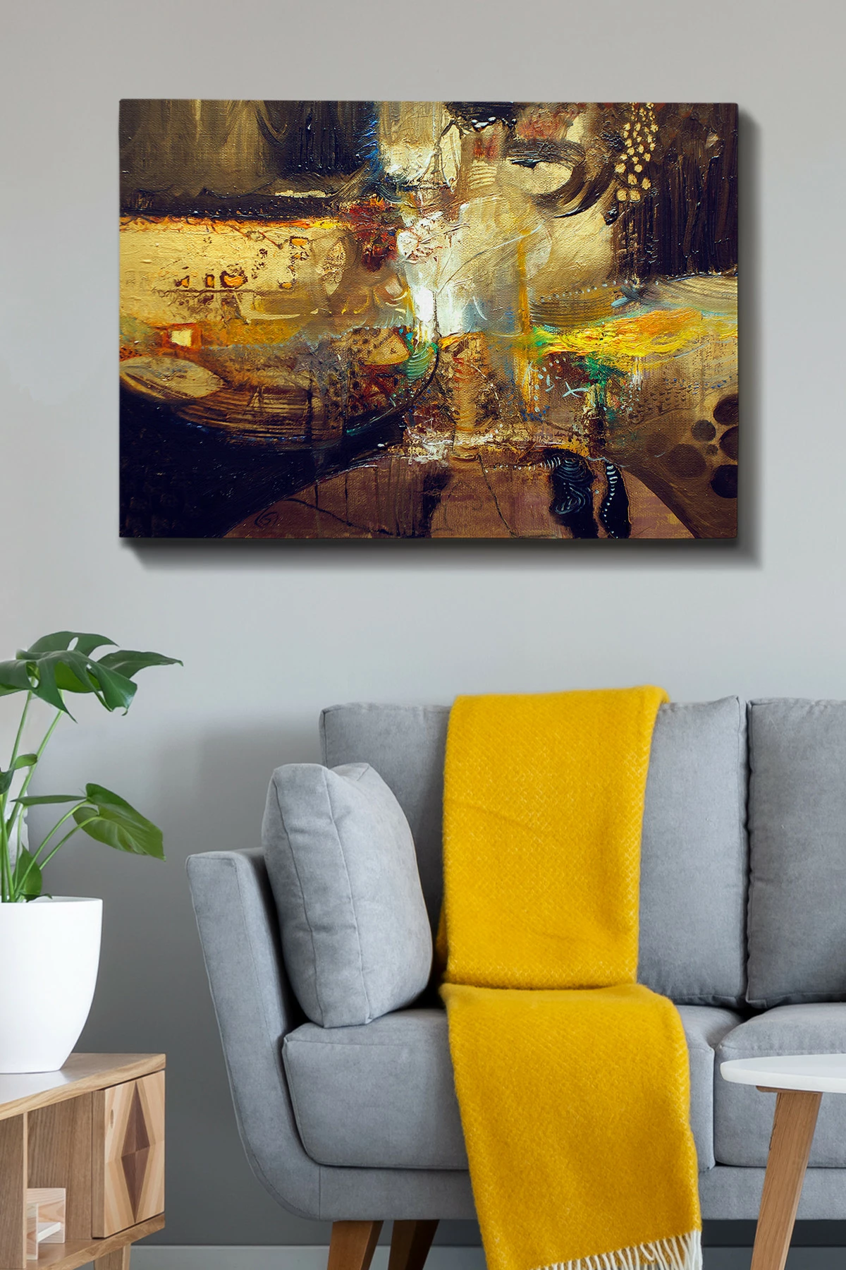Pikturë dekorative në kanavacë, shumëngjyrëshe, 70x100cm