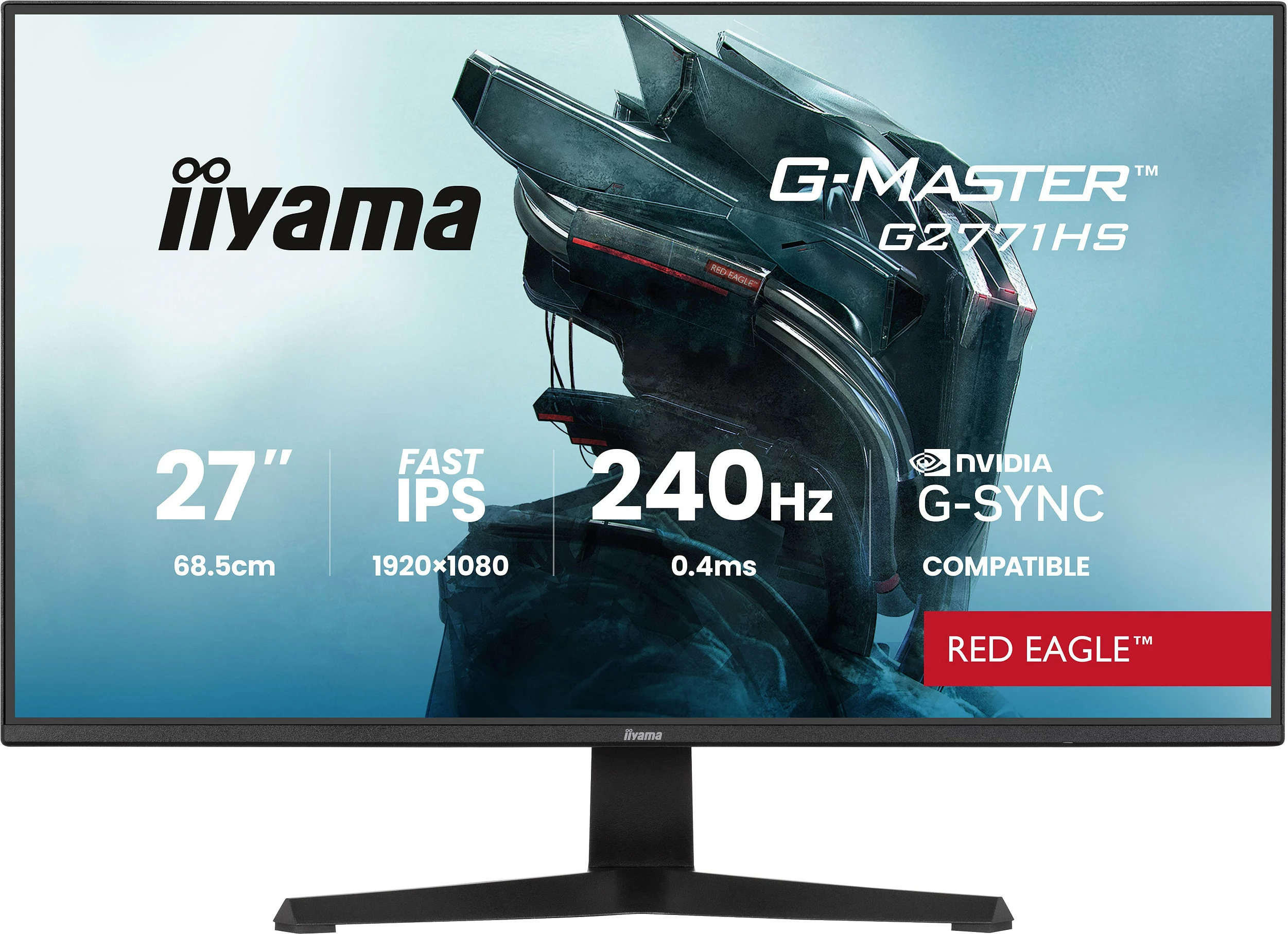 Monitor gaming iiyama G-MASTER G2771HS-B1, 27", FHD, 240Hz, 0.4ms, IPS, i zi