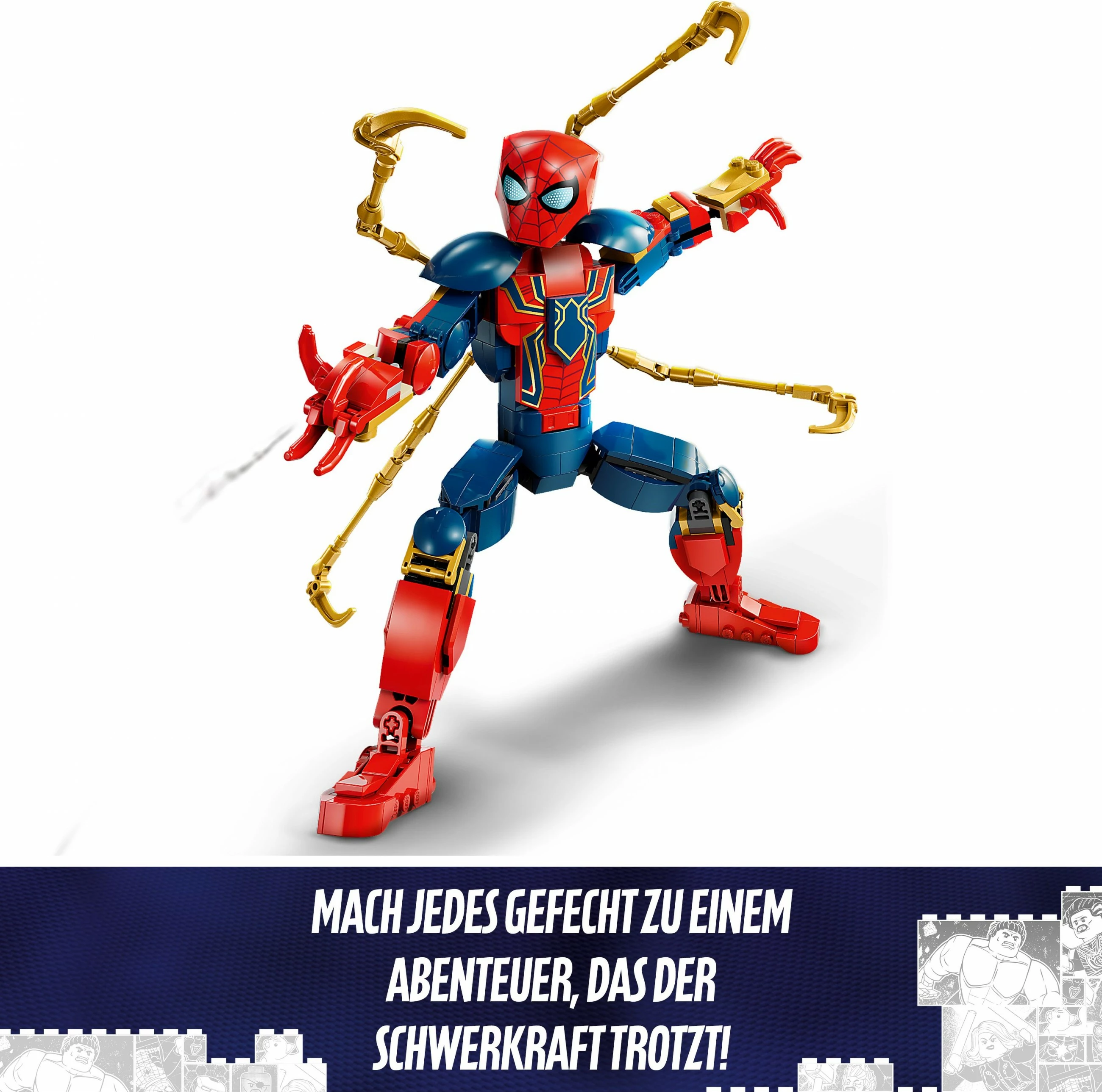 Set ndërtimi LEGO Iron Spider-Man 76298, 303 pjesë, shumëngjyrësh