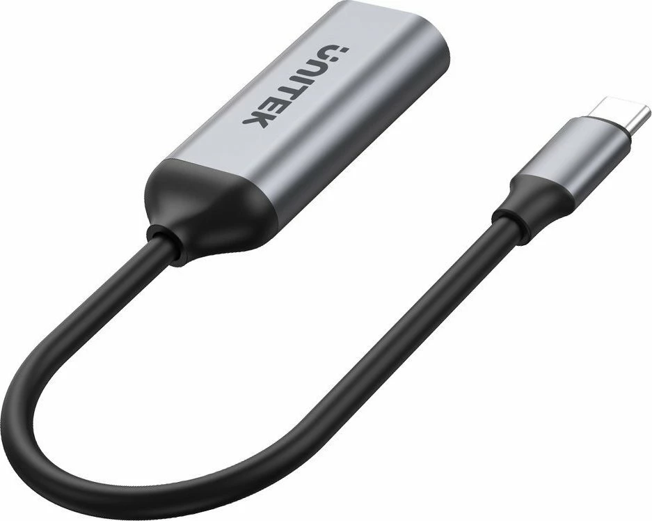 Adapter USB-C në HDMI Unitek V1420A, 4K@60Hz, HDMI 2.0, HDCP 2.3, kabllo 0.15 m, gri