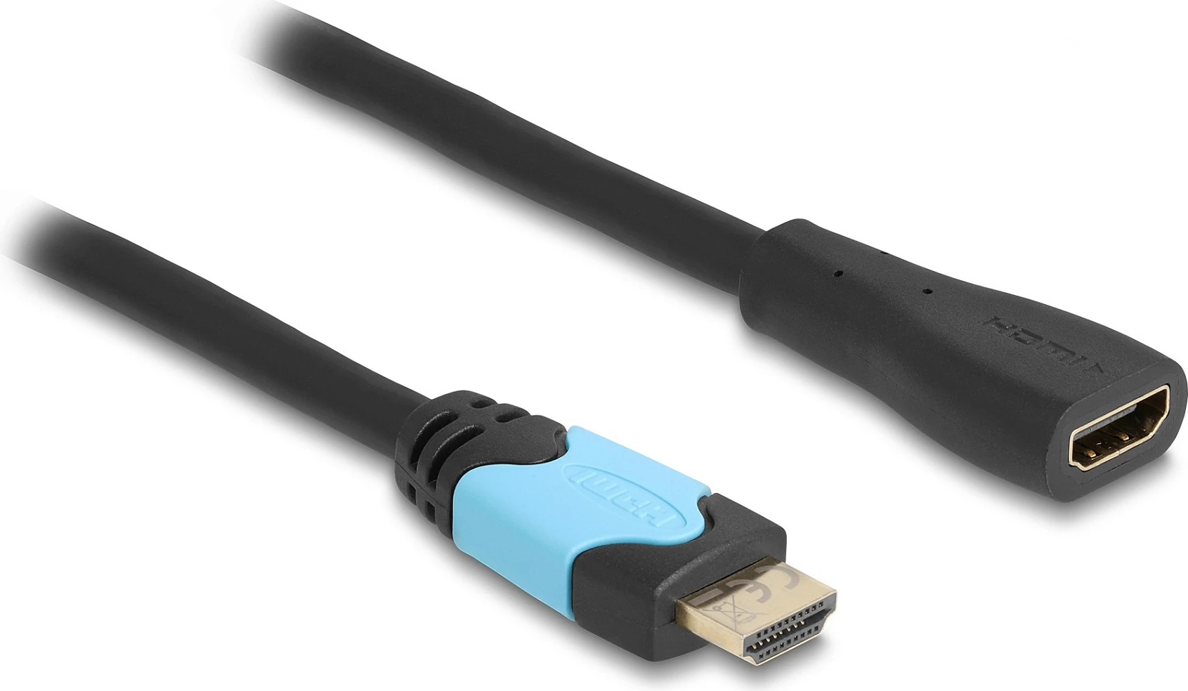 Kabllo zgjatëse HDMI DeLOCK High Speed 3m, 48 Gbps, 8K@60Hz, eARC, HDR, e zezë/tyrkiz