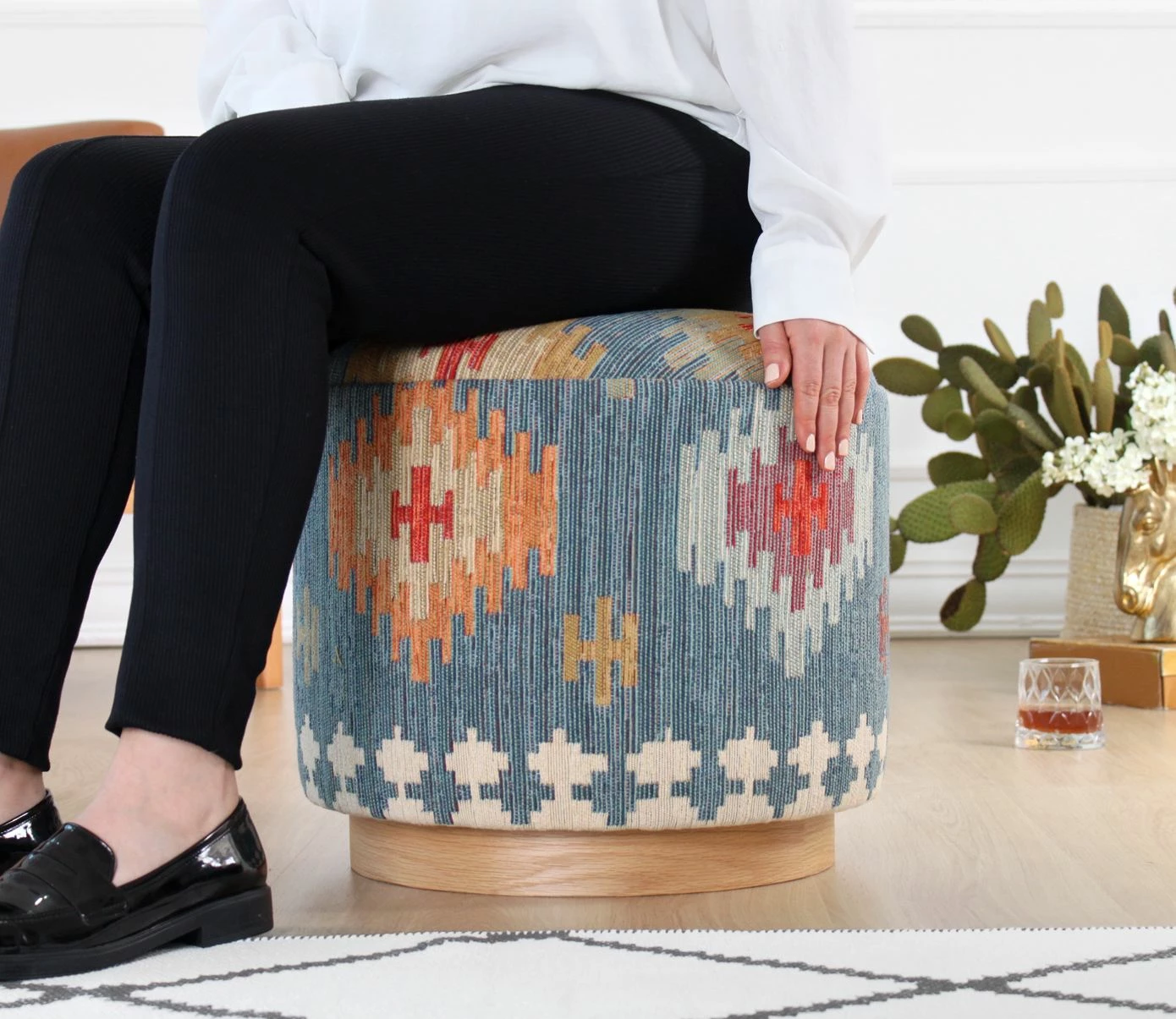 Puf Atelier del Sofa, ngjyrë kaltër, Ferruz