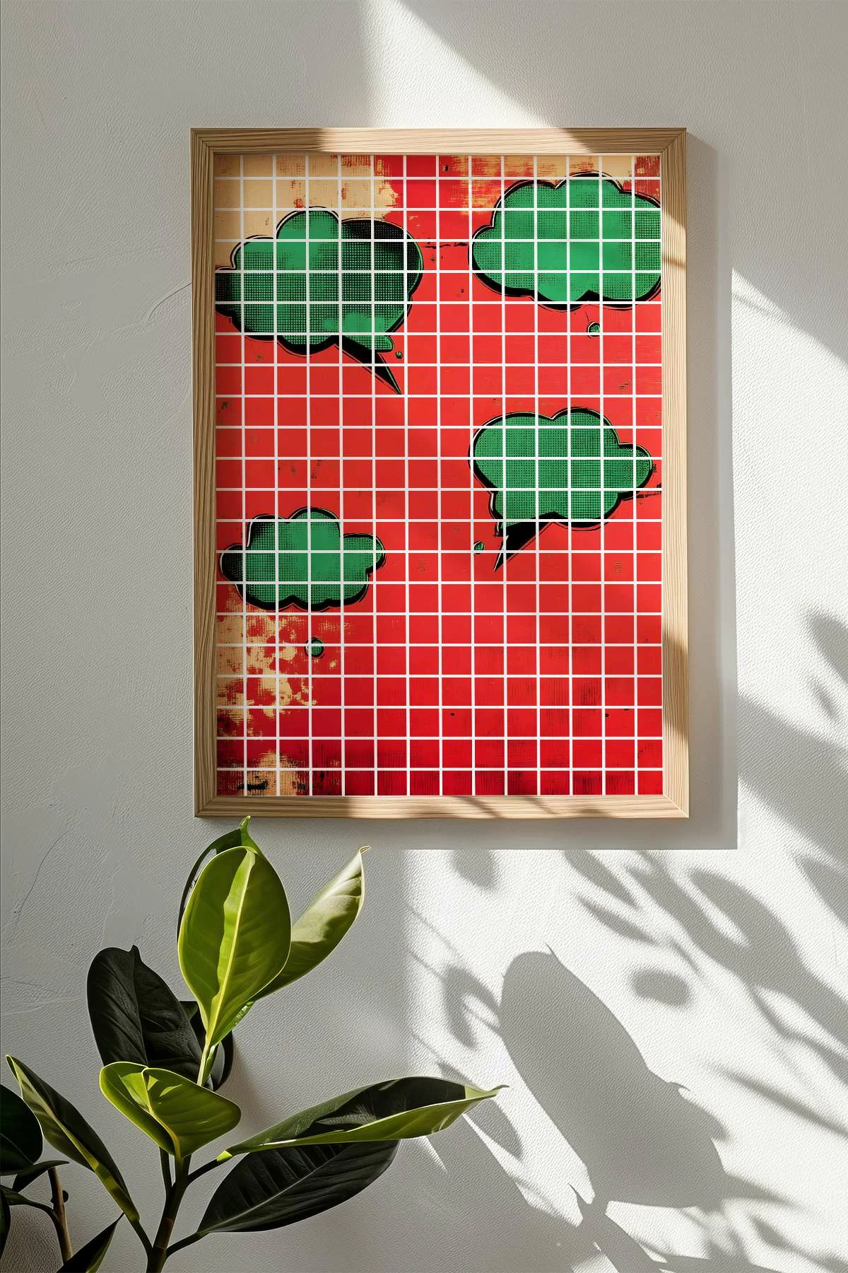 Pikturë dekorative me kornizë, Popkare26, shumëngjyrëshe, Wallity, 33x48cm