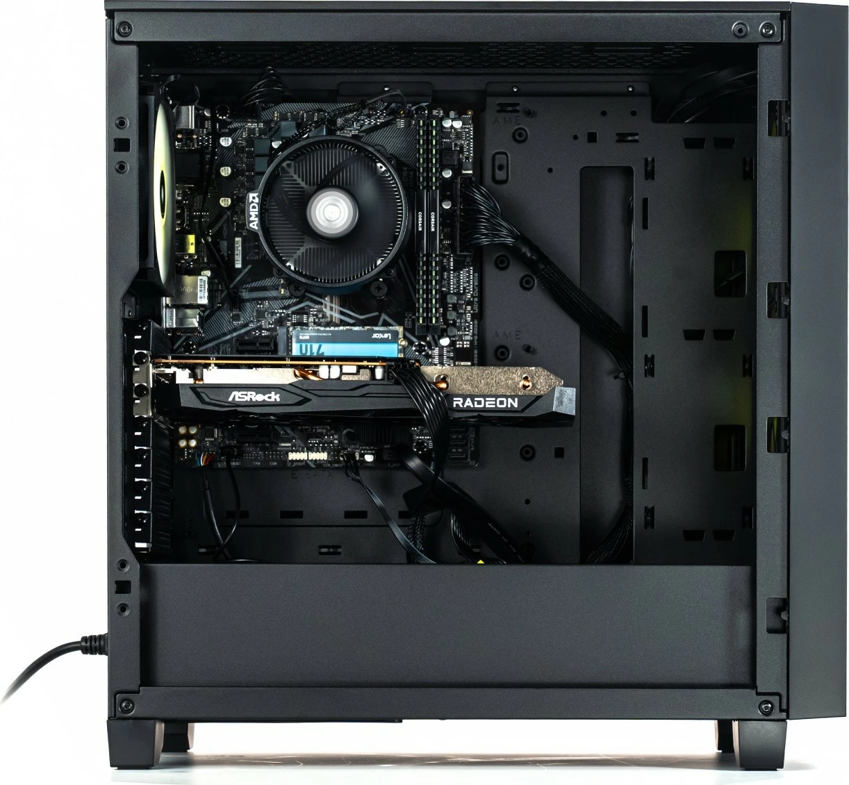 Kompjuter desktop gaming OPTIMUS GA520T-CR12 Ryzen 5 5500 16GB RAM 1TB SSD Radeon RX 9060 OC 8GB Windows 11 Home, zi