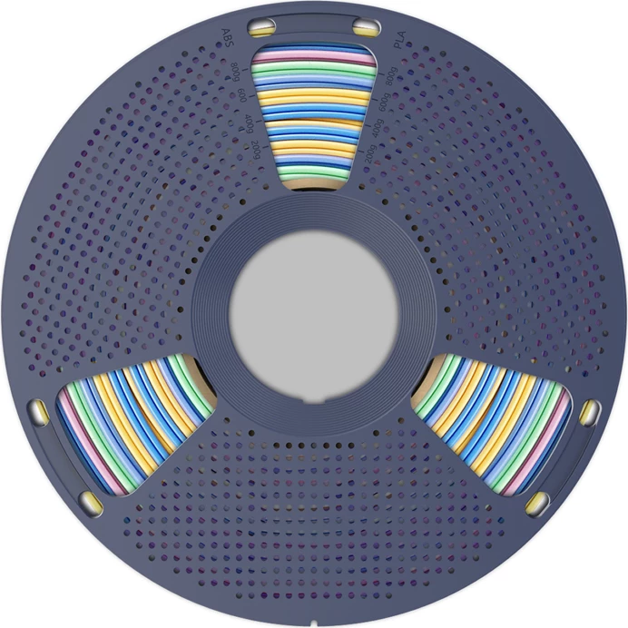 Filament PLA për printer 3D, Sunlu, PLA R 04, Rainbow