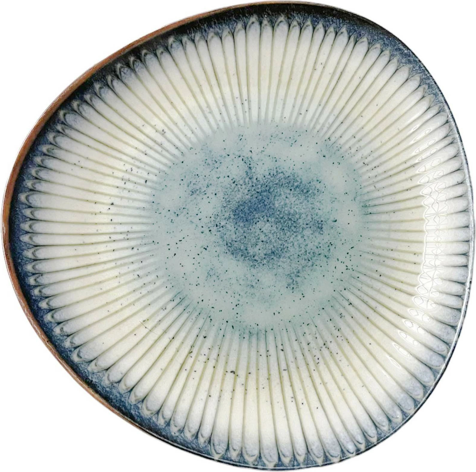 Pjatë trekëndore porcelani Fine Dine Galaxy 260 mm, blu, set 6 copë