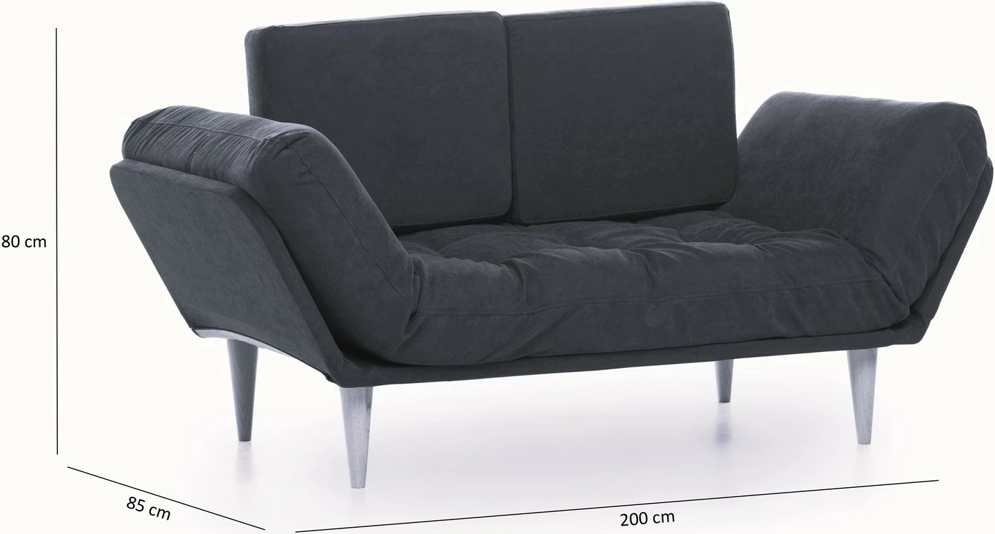 Divan-krevat 3 vendesh Nina Daybed, ngjyrë jeshile petrol, Atelier del Sofa