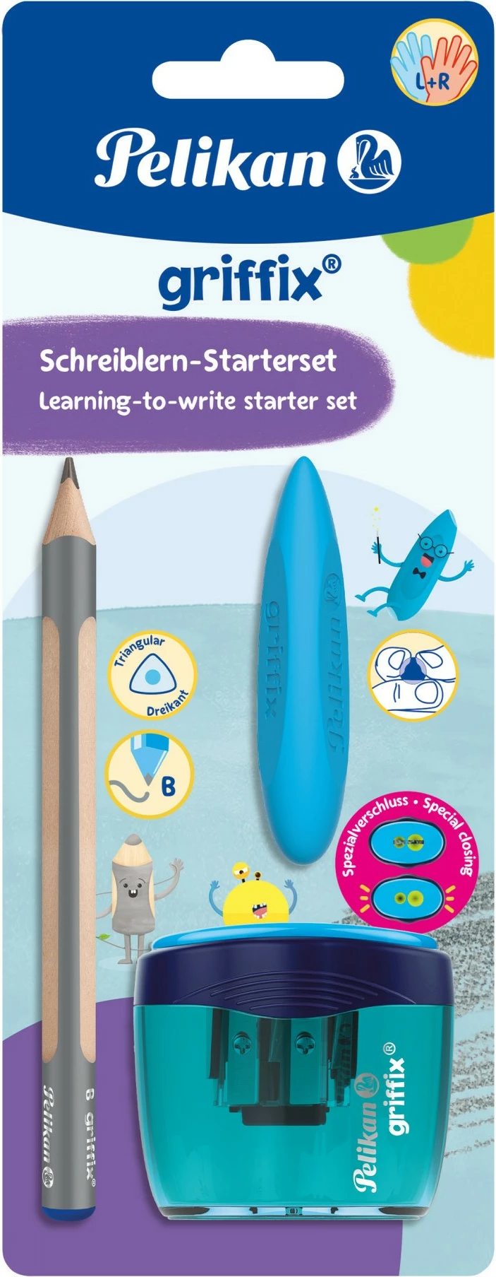 Set shkrimi Pelikan griffix, B, trekëndësh, 140mm, gri