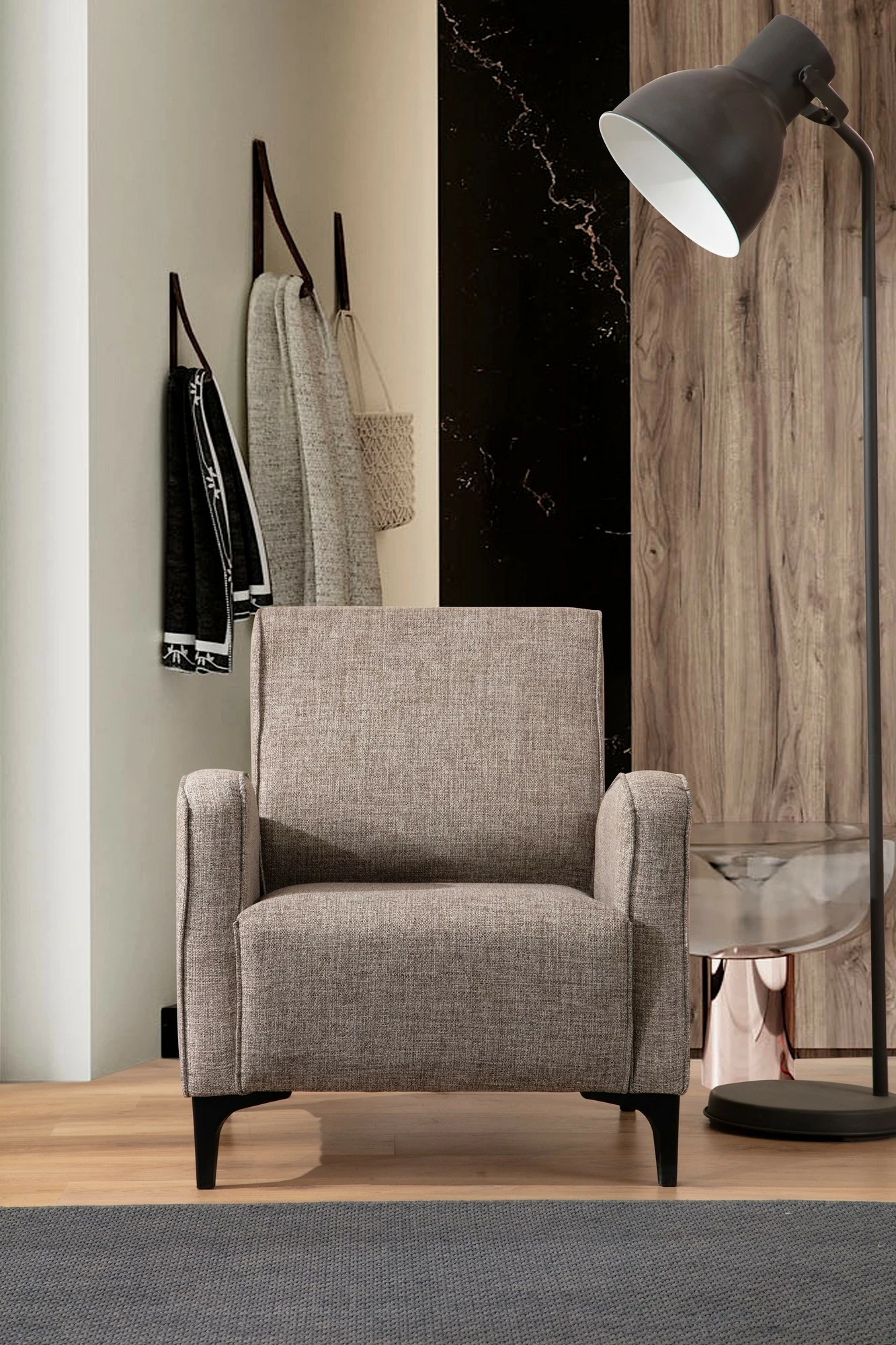 Karrige krahu Atelier del Sofa, Petra, ngjyrë fawn