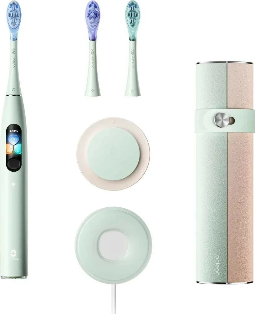 Brushë elektrike dhëmbësh Oclean X Ultra 20 Set AI, Bluetooth/Wi‑Fi, 3 koka, mint e gjelbër