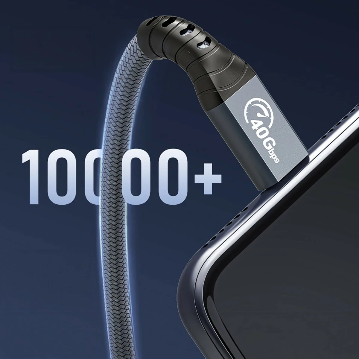 Kabllo Thunderbolt 4 Orico USB-C, 2 m, 40 Gbps, 8K@60Hz, PD 100W, gri