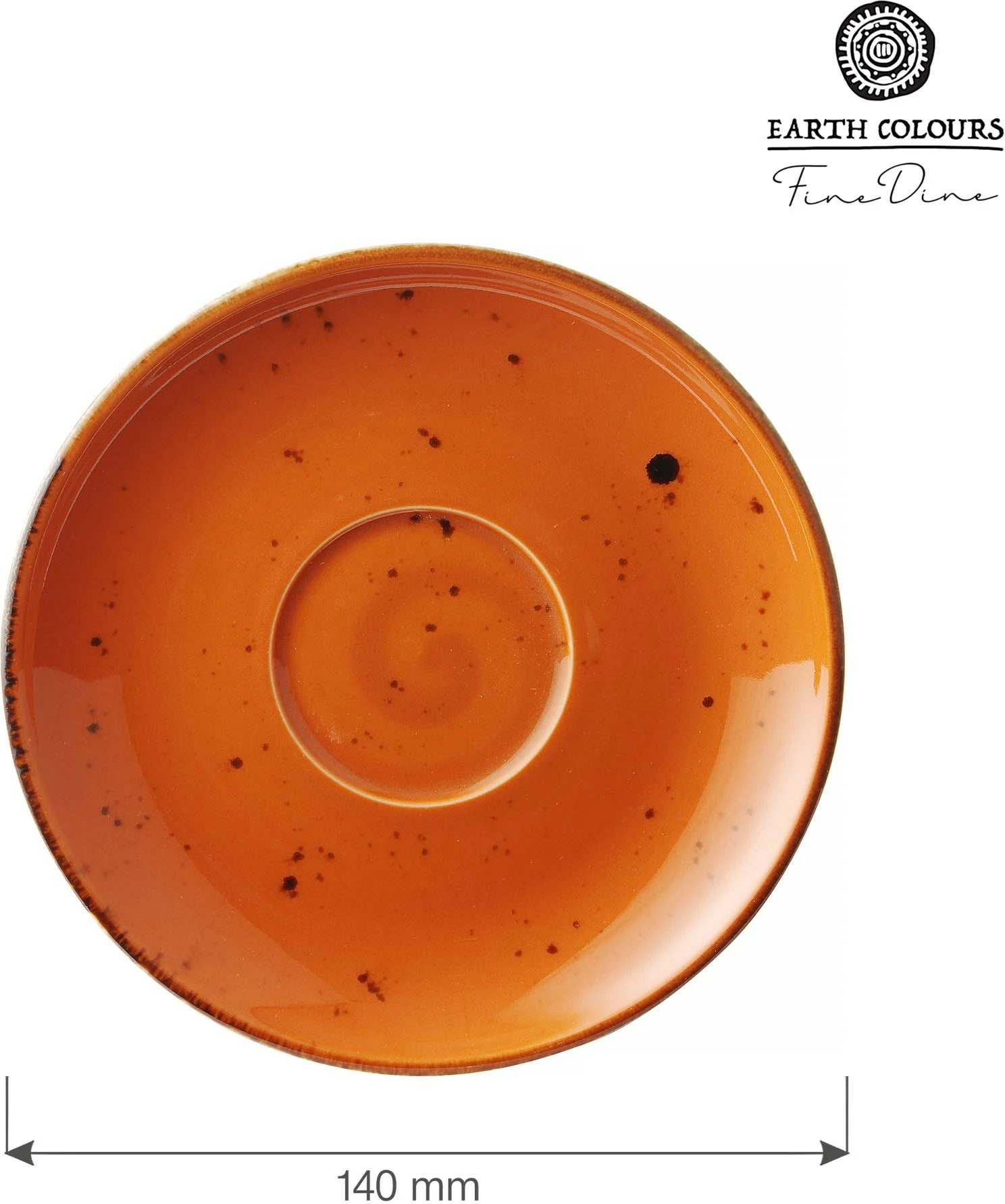 Nënfilxhan kafeje Fine Dine Dahlia, për filxhan 140 ml, Ø140 mm, set 6 copë, portokalli