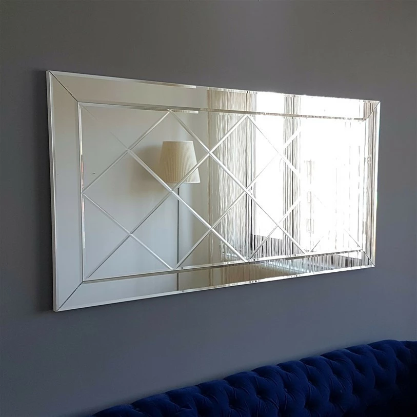 Pasqyrë Hanah Home, A306Y, ngjyrë argjendi, 130x65cm