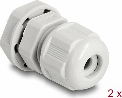 Glandë kablli DeLOCK EX M12, IP68, 3–6.5 mm, 2 copë, gri