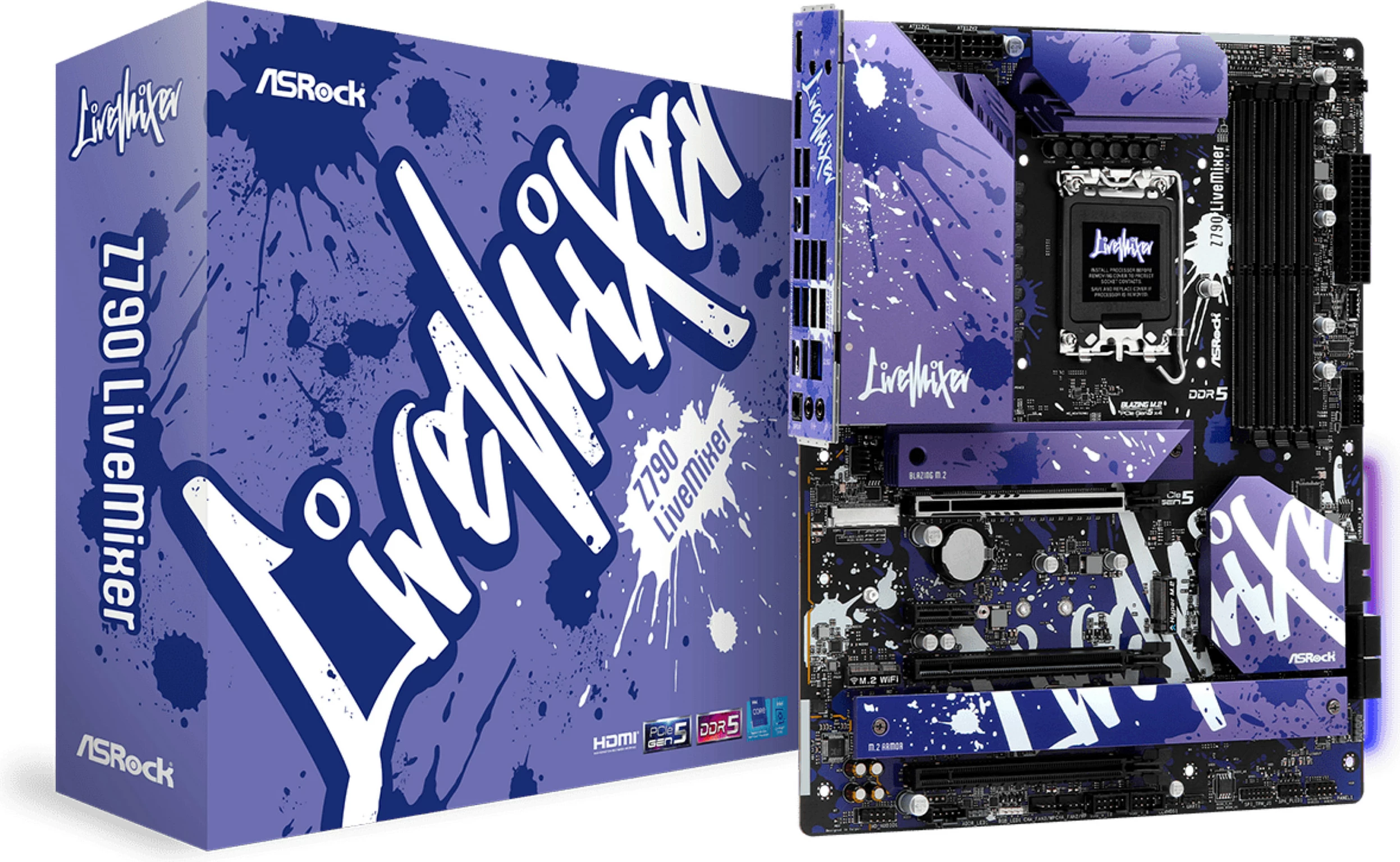 Pllakë amë ASRock Z790 LiveMixer, Intel, LGA 1700, DDR5, 128 GB, Vjollcë