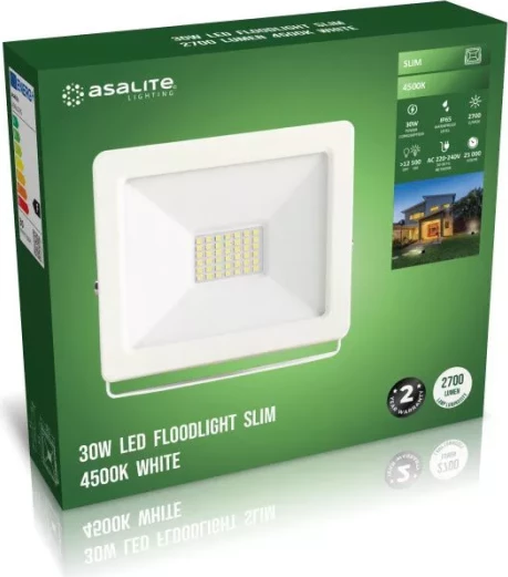 Reflektor LED Asalite ASAL0295 30W 4500K 2700 lm IP65, i bardhë