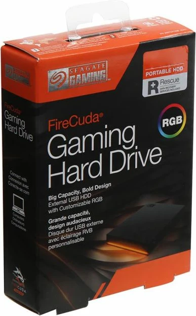 Hard disk ekstern Seagate FireCuda Gaming STKL1000400 1TB USB 3.2 Gen 1 RGB, i zi