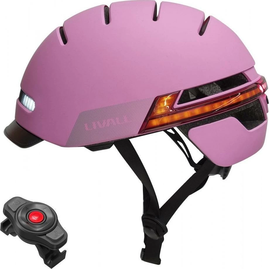Helmetë smart urbane Livall BH51M Neo, Bluetooth LED/SOS, M 54-58cm, rozë, set me telekomandë