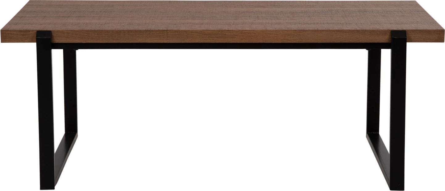 Tavolinë kafeje FH9585.04 MDF me sipërfaqe tavoline arre-bazë metalike e zezë 120x60x46H cm