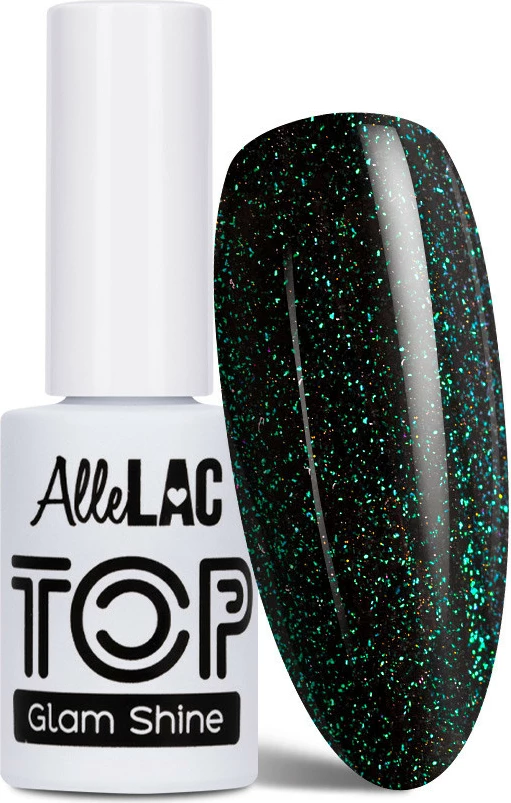 Top Coat për thonj AlleLac Glam Shine Hybrid Top Coat 4 Chrisolite për femra 5g