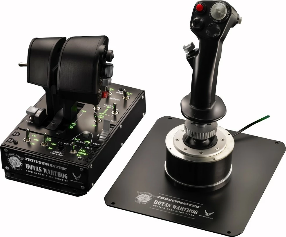 Joystick Thrustmaster Hotas Warthog për gaming, i zi