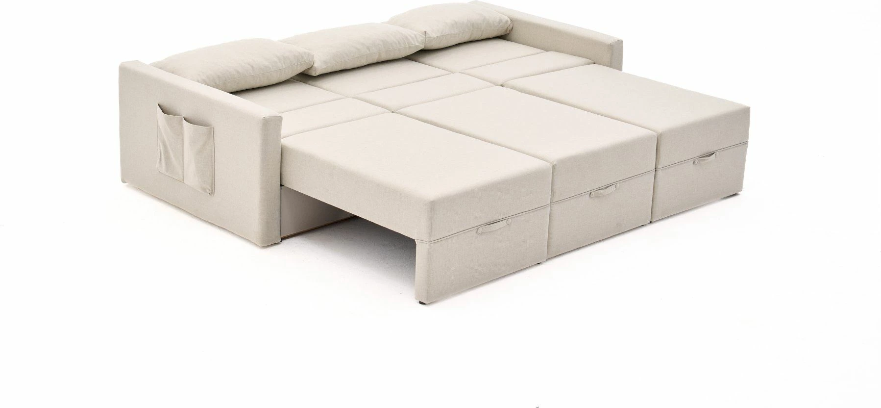 Divan-krevat 3 vendesh, Atelier del Sofa, Saros, krem, 3 pjesë