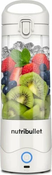 Blender portativ Nutribullet Portable NBP003W 475 ml, i bardhë, set me gotë Tritan dhe kabllo USB-C