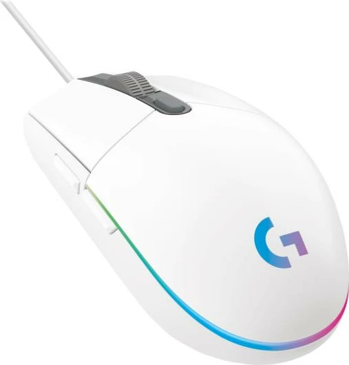 Maus Logitech G203 Lightsync 910-005797, programueshëm, i bardhë