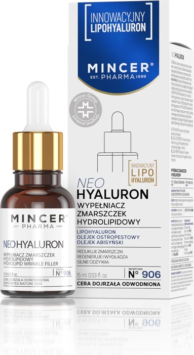 Filler kundër rrudhave për fytyrë Mincer Pharma NeoHyaluron No.906 për femra 15ml