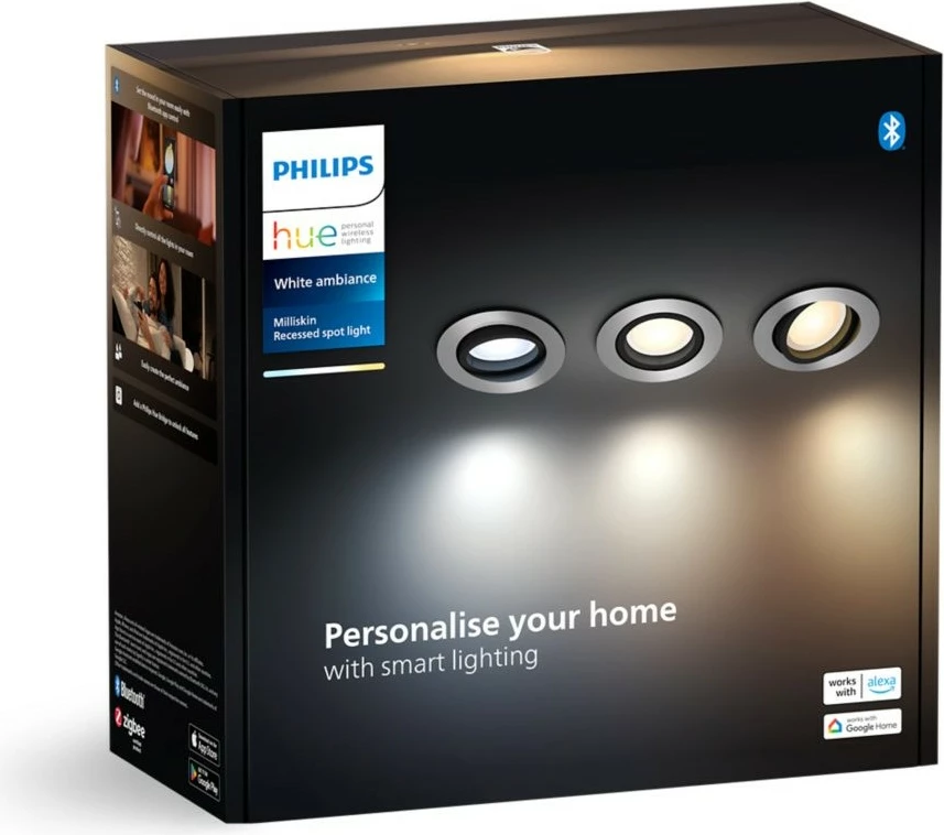 Dritë e mençur Philips Hue 929003810901, Bluetooth, LED, Alumini