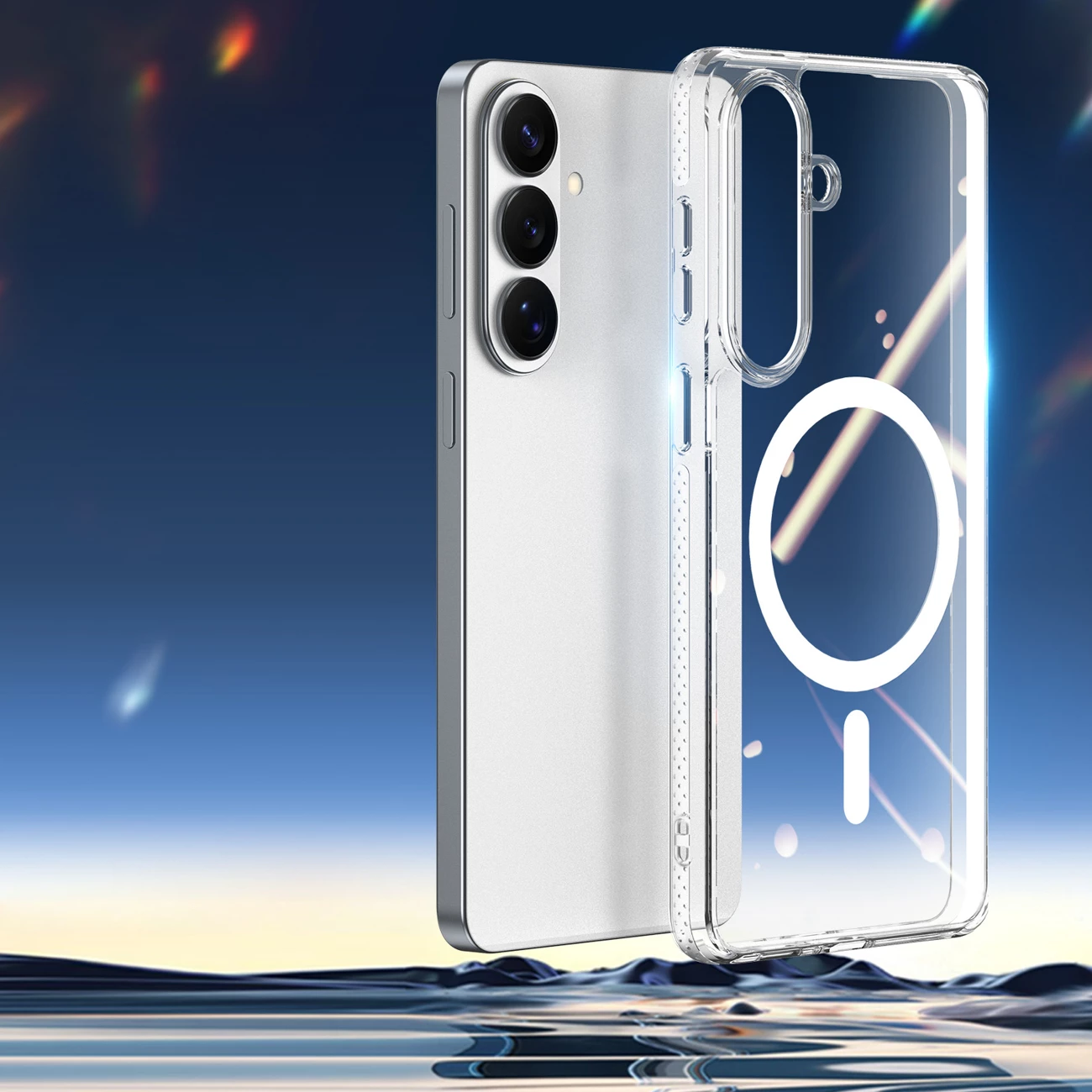 Mbështjellës Dux Ducis Clin Mag për Samsung Galaxy S26, kompatibil me MagSafe, TPU/PC, transparent, në kuti