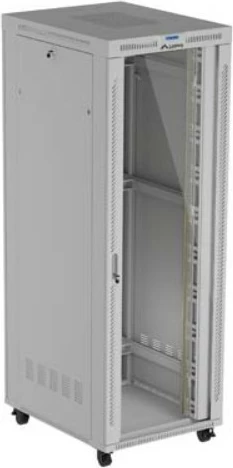 Kasë serveri Lanberg FF01-8047-12SL, 47U, me derë xhami, LCD, Gri